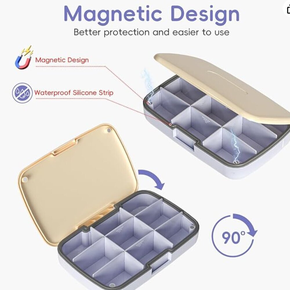 NEW 9 Compartment Pill Organizer - Picture 3 of 4